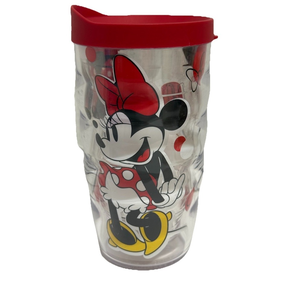 Tervis Minnie Mouse 12 Oz Insulated Tumbler Disney Travel Cup With Red Lid